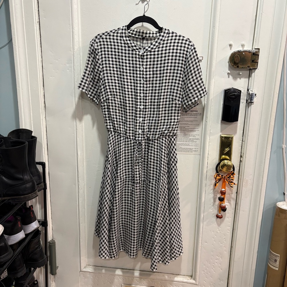 Black and White Gingham Dress